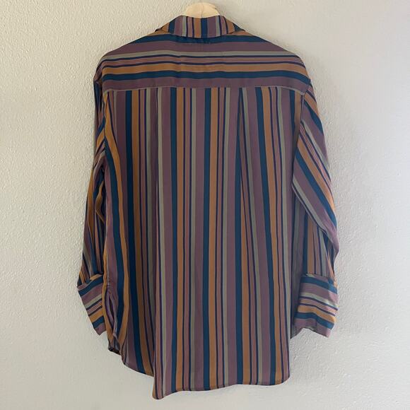 Free People We the free all smiles long sleeve satin stripe - Picture 6 of 7